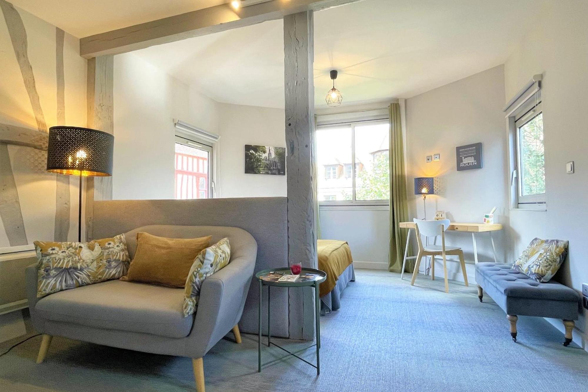 Les 3 Clochers - Cosy Et Confort - Hypercentre Rouen Bagian luar foto