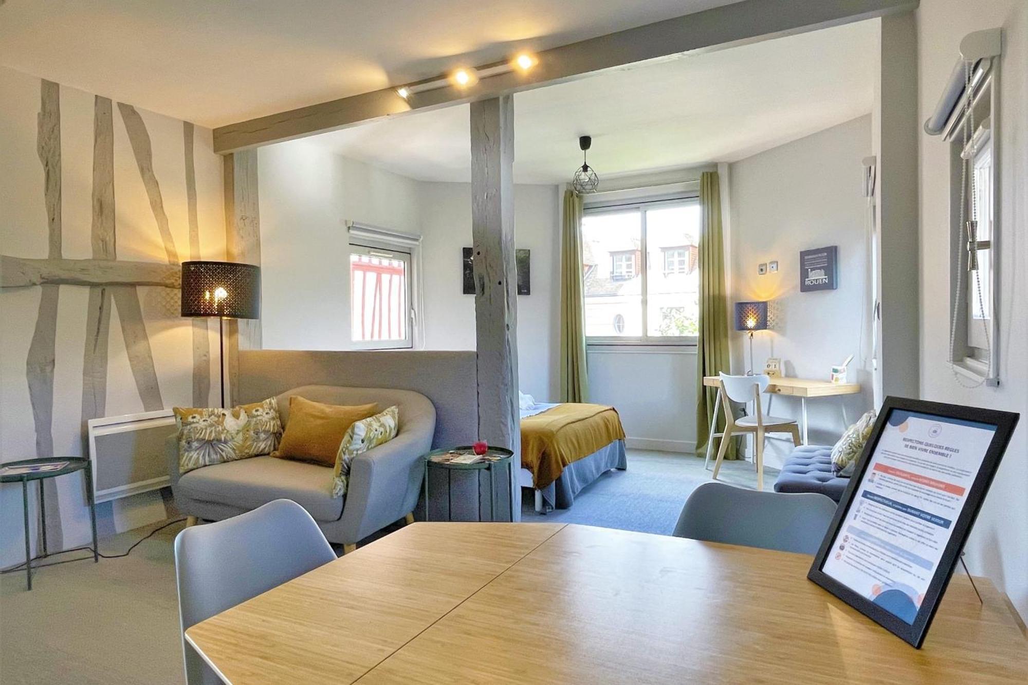 Les 3 Clochers - Cosy Et Confort - Hypercentre Rouen Bagian luar foto