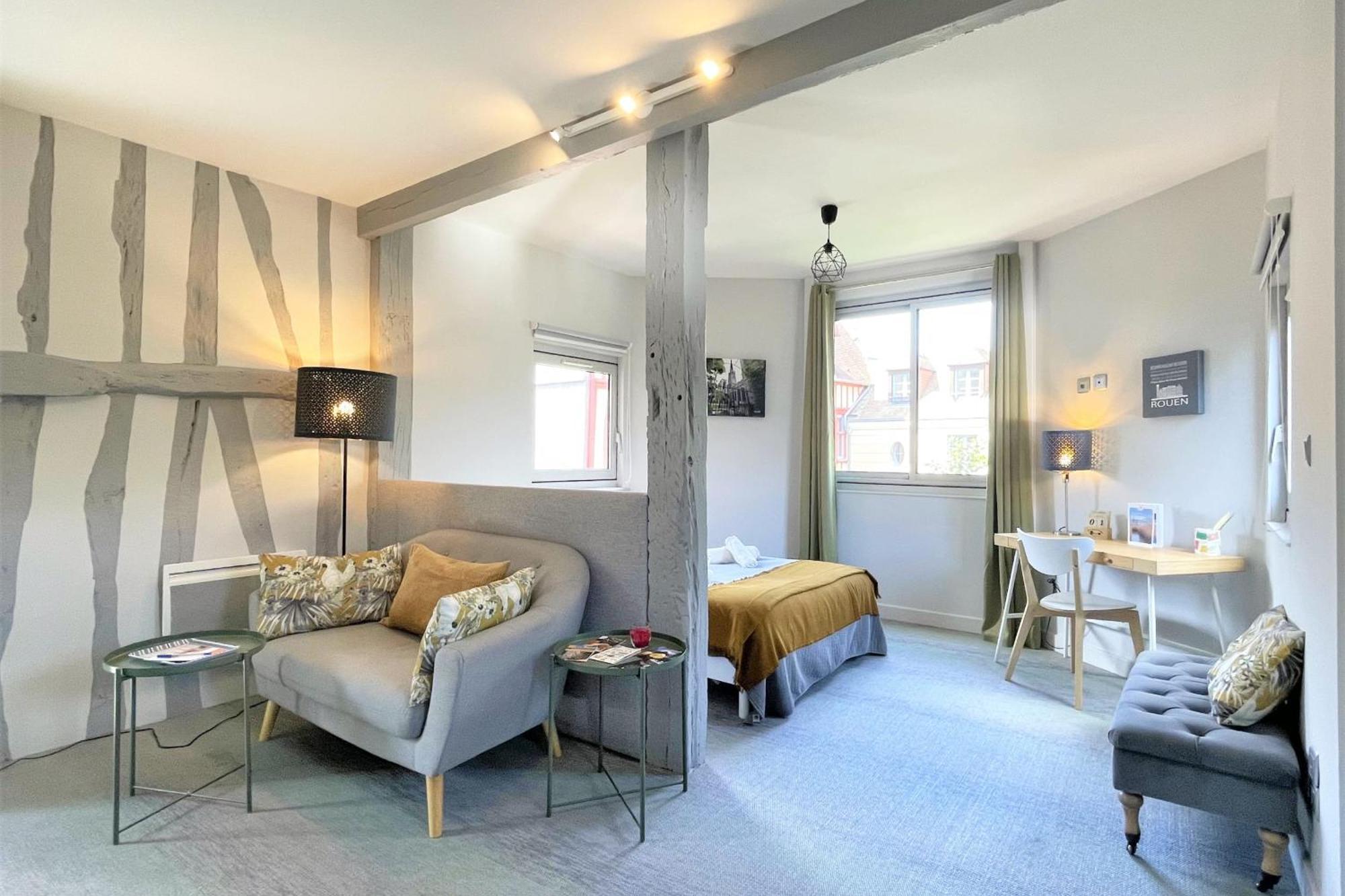 Les 3 Clochers - Cosy Et Confort - Hypercentre Rouen Bagian luar foto